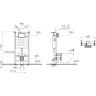 Комплект VITRA инсталляция CORE 732-5800-01 и панель смыва ROOT R 740-2211 цвет черный матовый, 3 / 6 л, глубина установки 12 см 800-1874