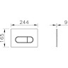 Комплект VITRA инсталляция CORE 732-5800-01 и панель смыва ROOT R 740-2211 цвет черный матовый, 3 / 6 л, глубина установки 12 см 800-1874